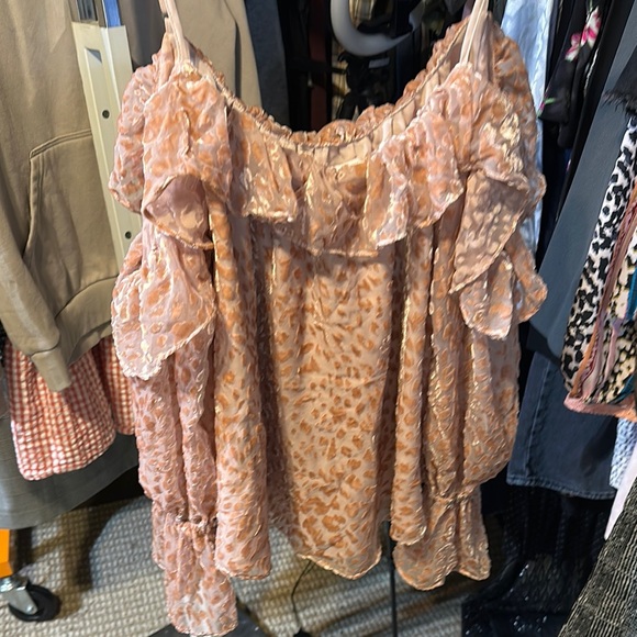 Parker Tops - Parker Blush Ruffle Blouse M